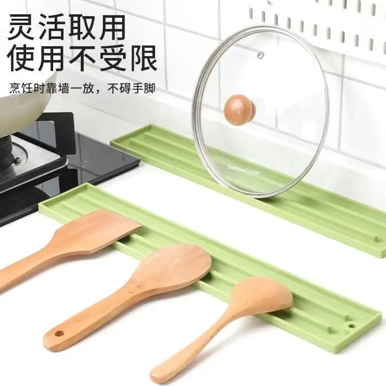 台面锅盖收纳硅胶防滑垫厨房水槽菜板沥水垫灶台窄边隔污防烫垫