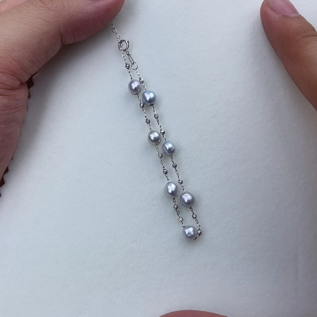 海水珍珠18K金镶嵌手绳