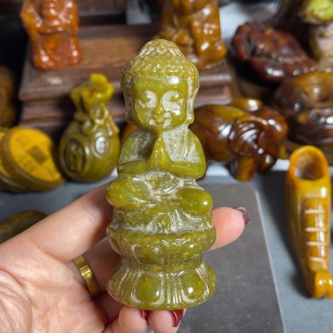 蛇纹石玉合金颈饰