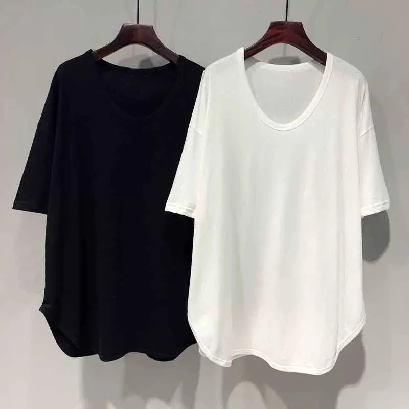 【3302】2025新款夏宽松慵懒风百搭显瘦半袖上衣