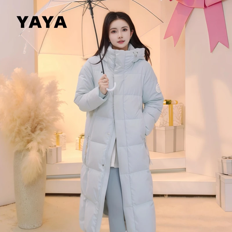 鸭鸭极寒长款羽绒服2025新款过膝加厚时尚长款羽绒服YE4B622592X