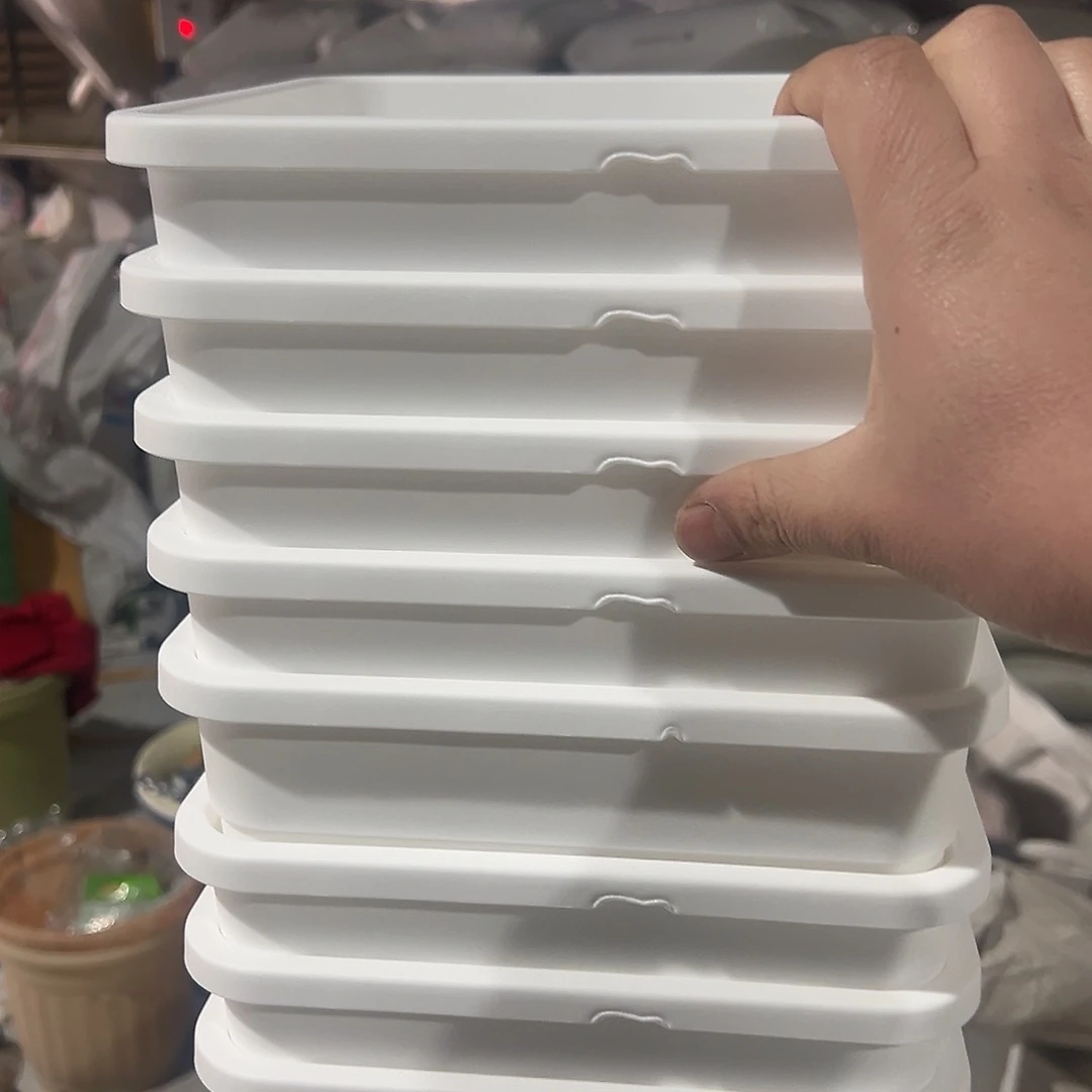 树脂方3号白坏盆4个无托