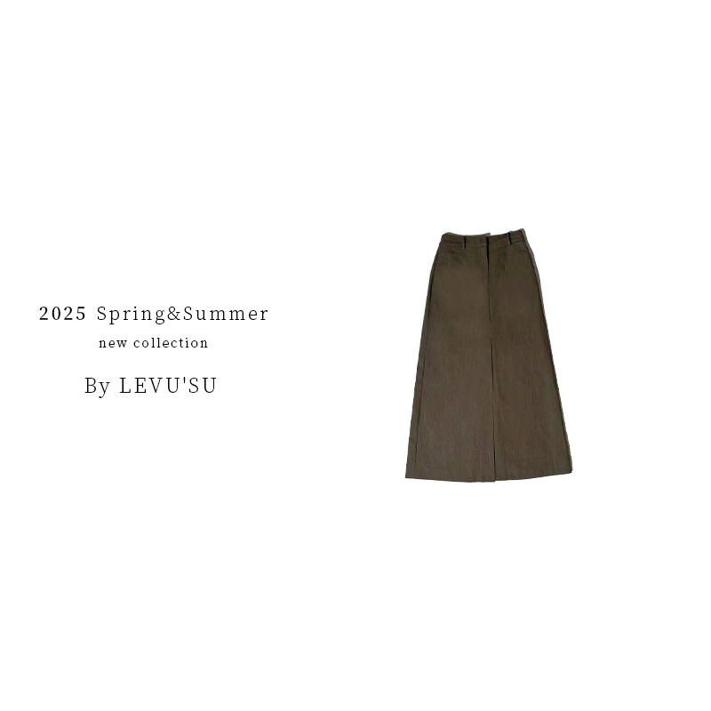 拉链半身裙潮流复古学院风半裙宽松高腰连衣裙ol中长款A字裙夏季