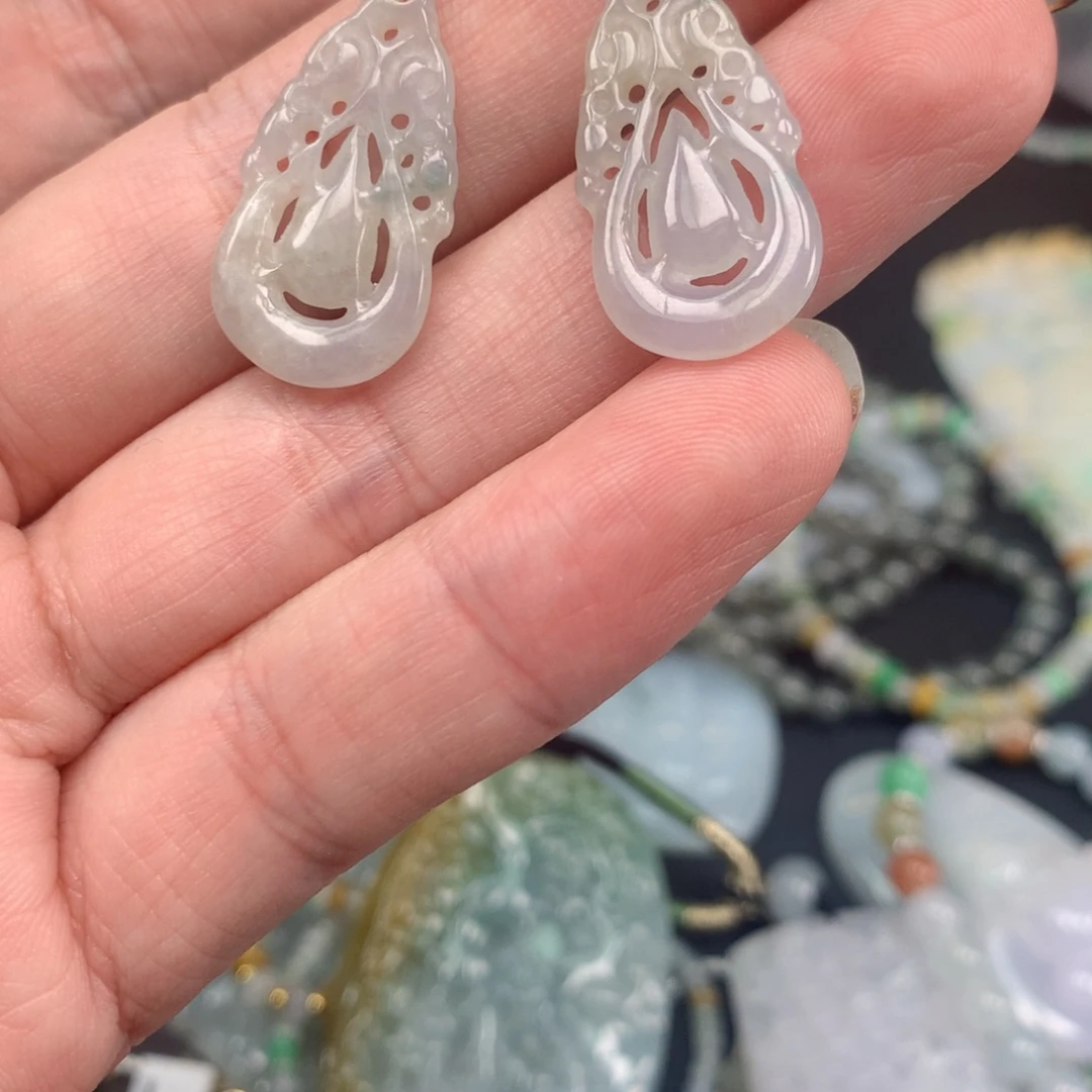 翡翠未镶嵌颈饰福利09楼空耳环