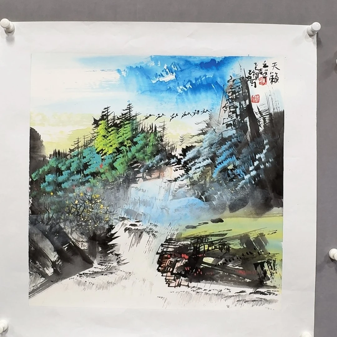 国画亲笔手绘放心去藏
