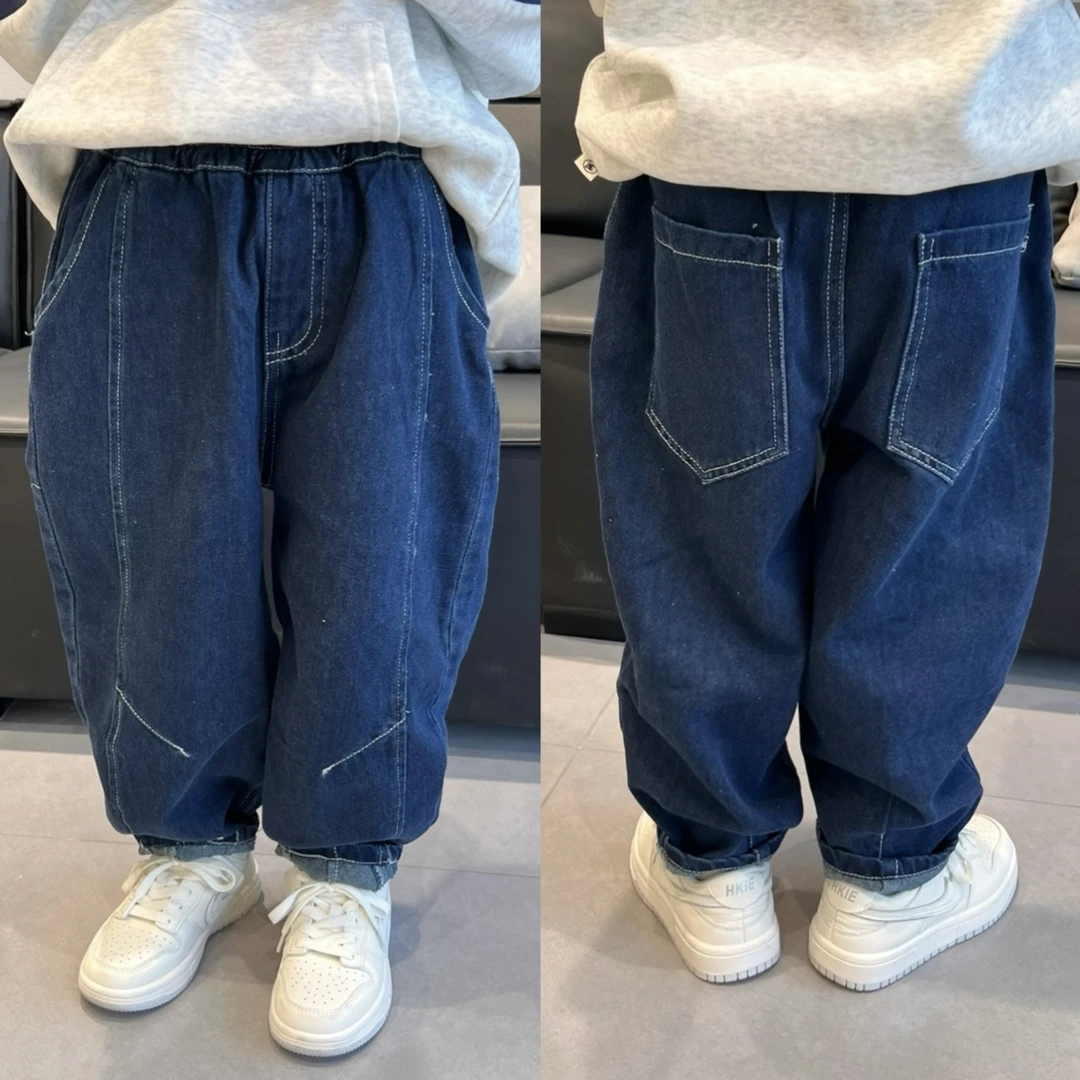 2025春季宝宝男女童百搭洋气宽松牛仔裤中小童春秋休闲复古长裤