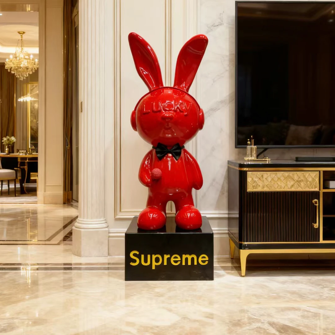 网红DJ兔潮玩摆件电视柜装饰柜酒柜沙发卧室门店摆件