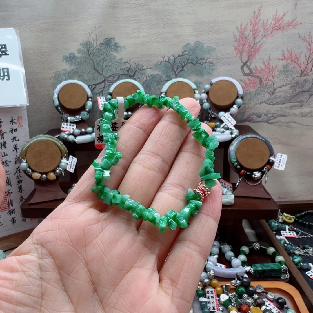 时***光未镶嵌手链翡翠翡翠手串