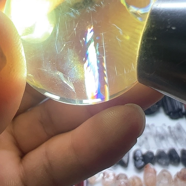 石材天然黄的水晶球摆件
