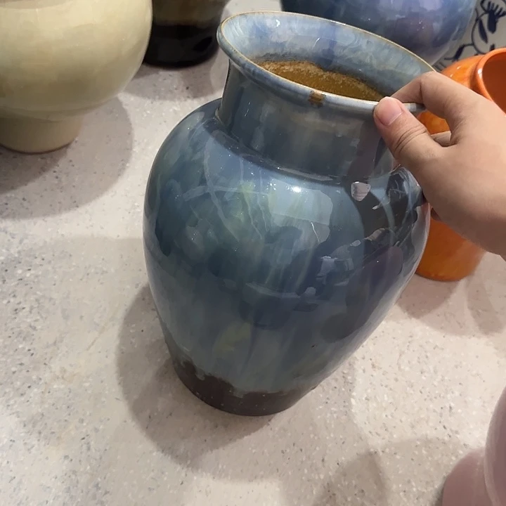 白泥花盆微瑕无孔