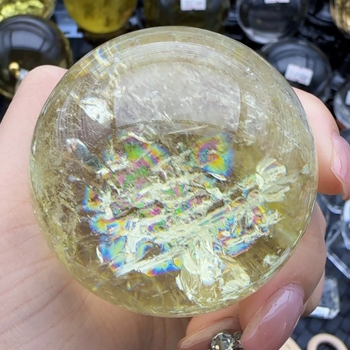 天然水晶球R23未镶嵌水晶天然5.3公分