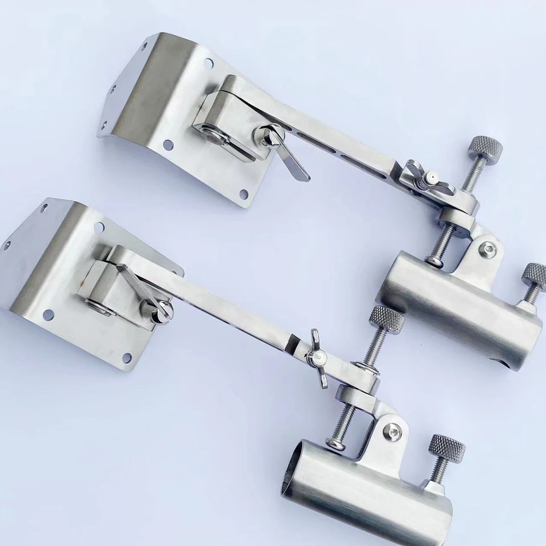 2025特价不锈钢拐角炮台架直角拐角炮台304不锈钢斜角钓箱专用