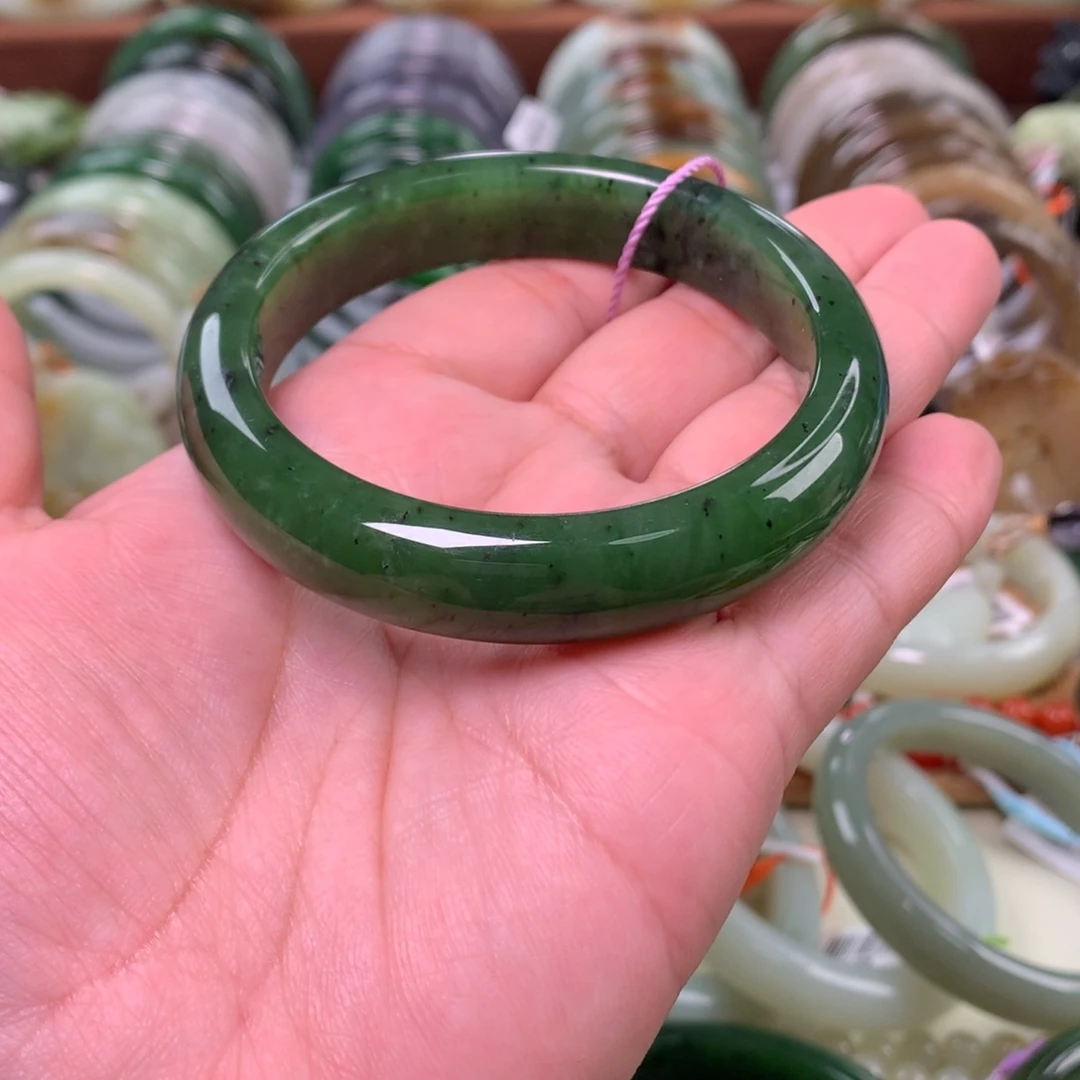 和田玉（碧玉）未镶嵌手镯58_59口径
