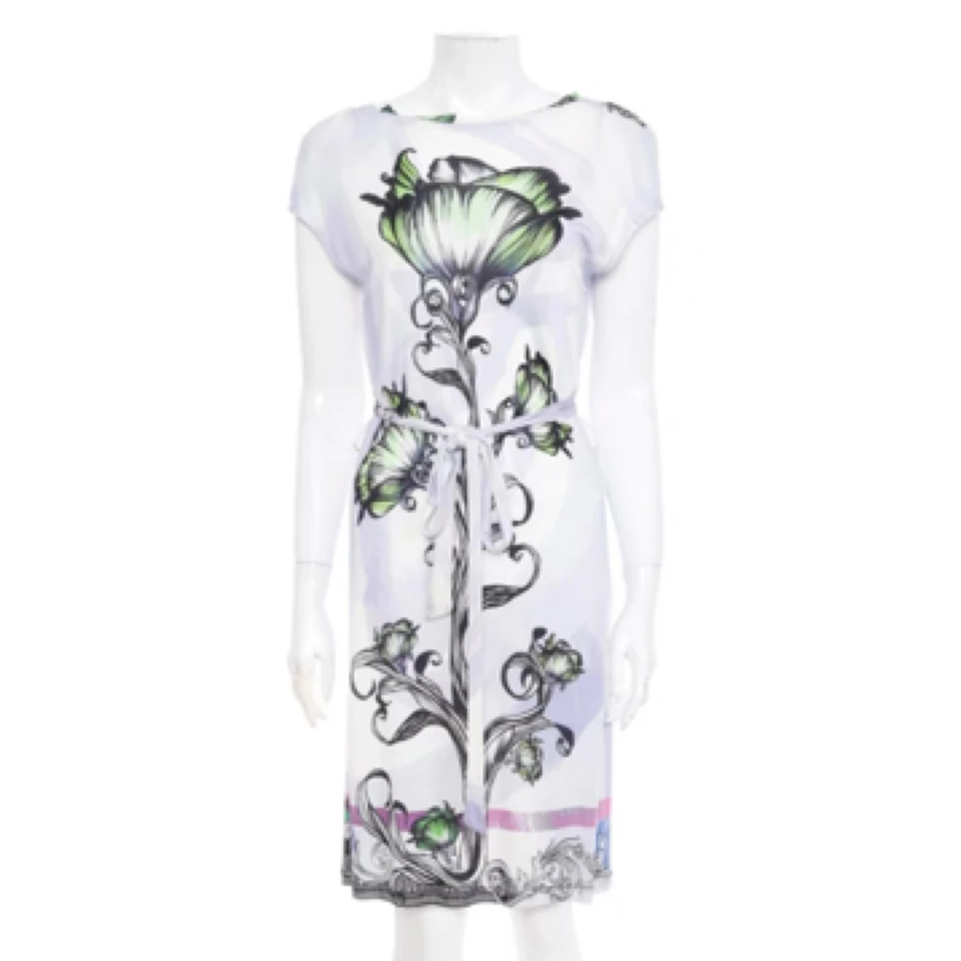 99新 VERSACE/范思哲 拼色连衣裙/44码/D01220