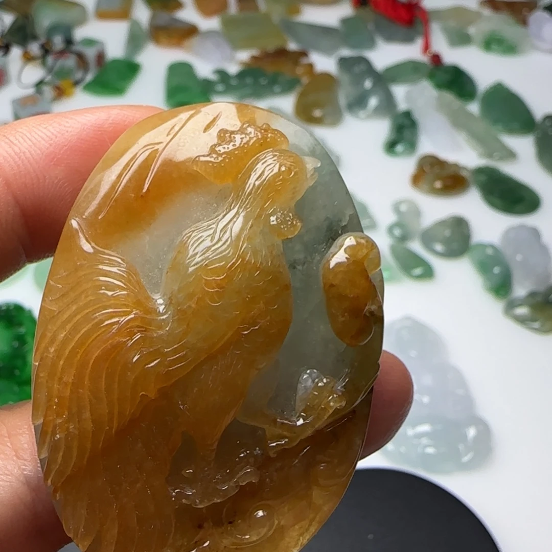 翡翠未镶嵌挂件天然翡翠