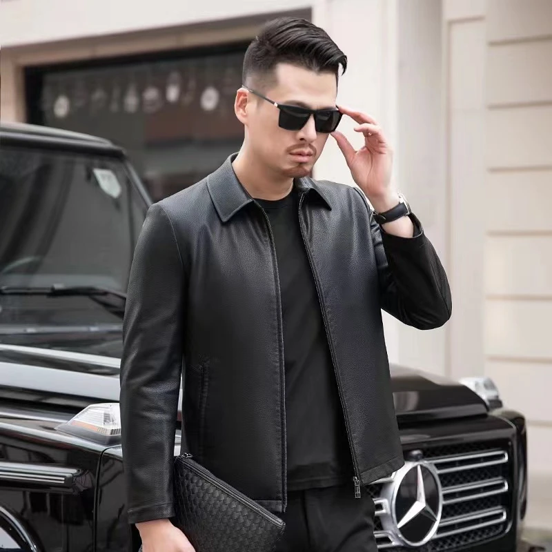 【海宁胜鑫】新款男士秋冬翻领立领休闲商务夹克外套-2