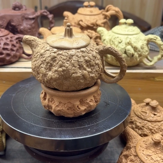 紫砂茶案全手工制作