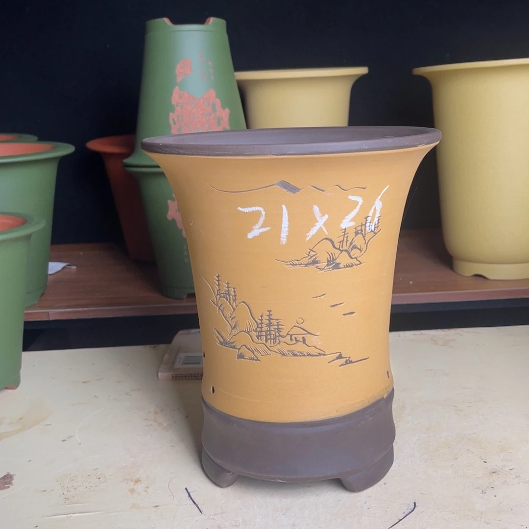宜兴原矿紫砂花盆