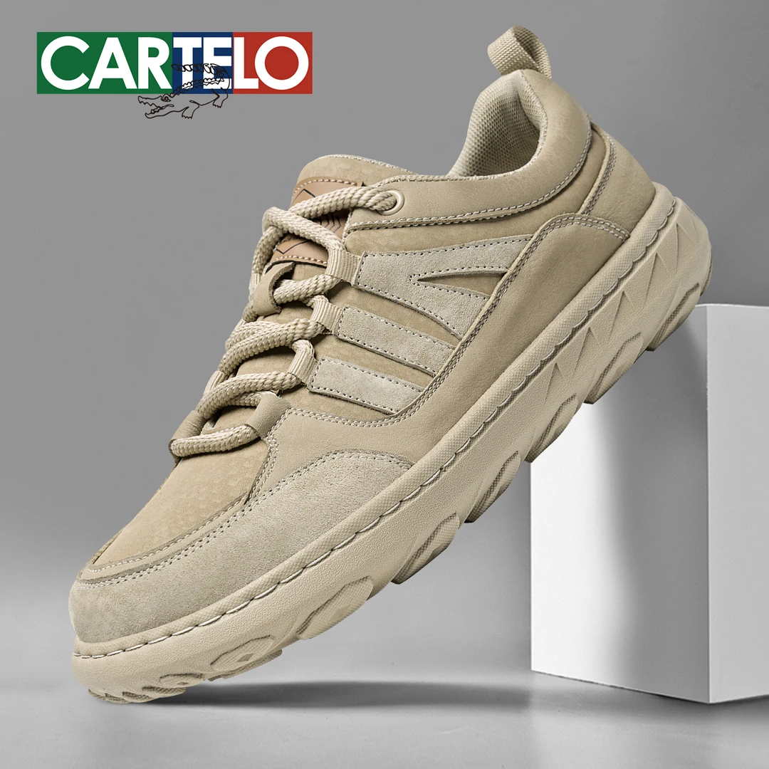 【真皮】卡帝乐鳄鱼男鞋冬季运动休闲鞋2025软底板鞋轻便潮流德训鞋