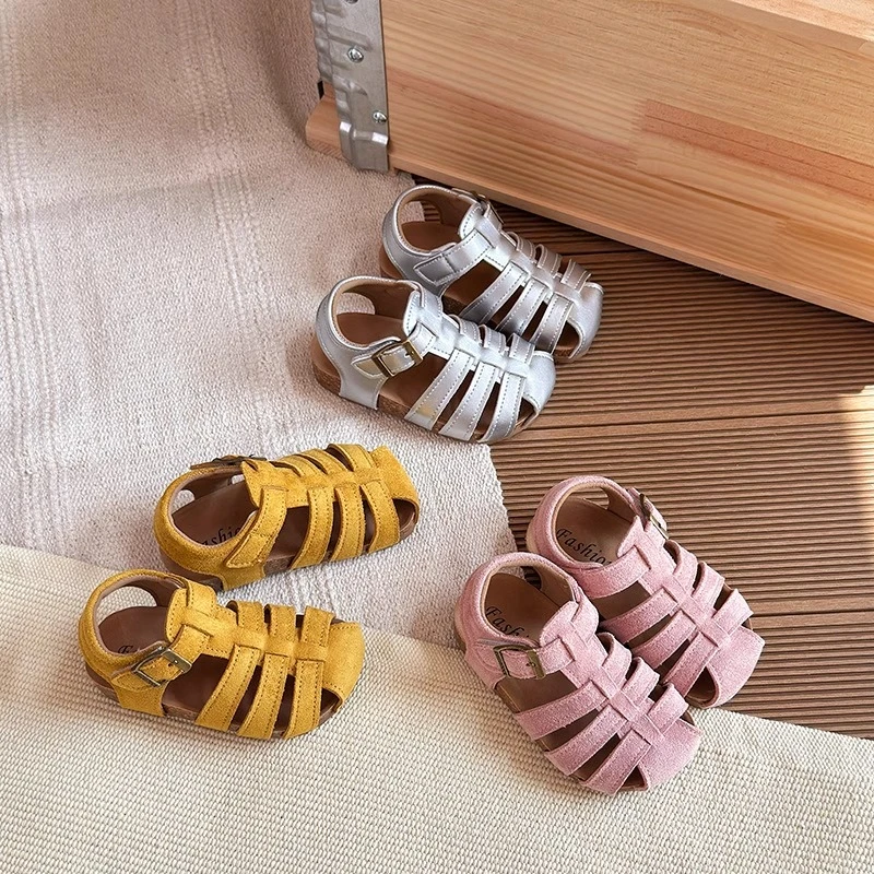 ABC儿童凉鞋男夏季新款女童勃肯鞋包头男童罗马鞋宝宝鞋子童鞋潮