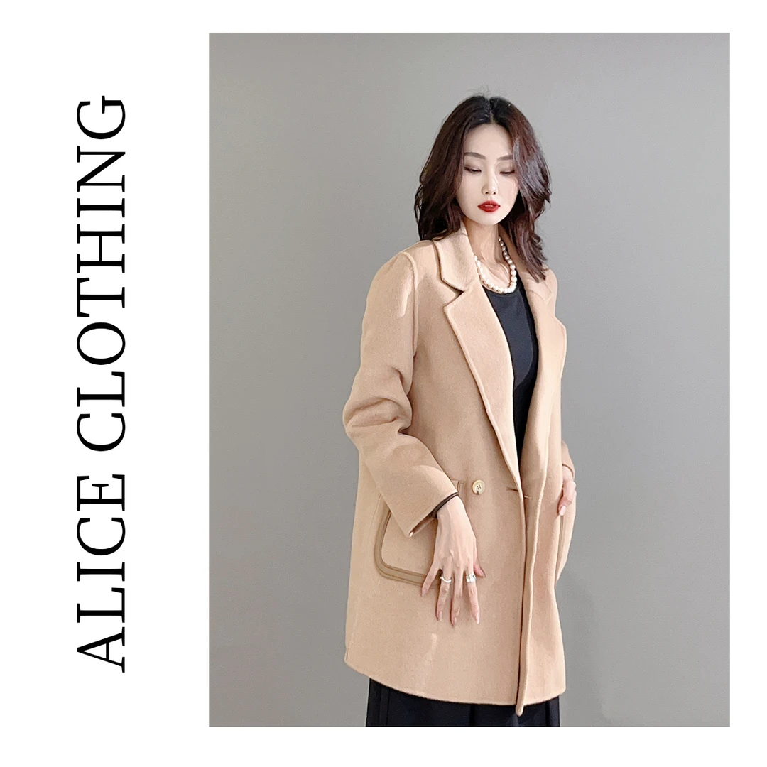 1【ALICE “暖暖心动”羊毛外套】软糯细腻 立体装饰 S2133622T