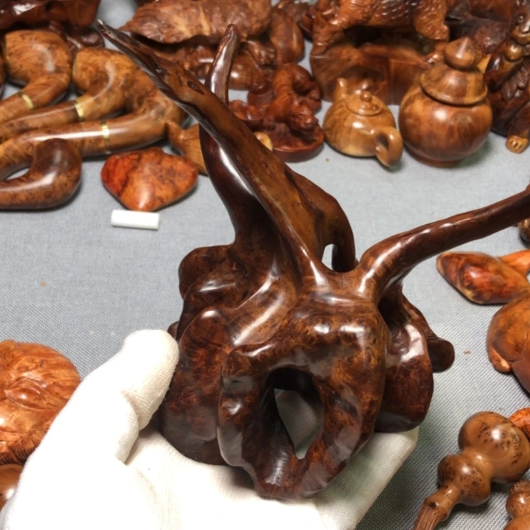 【闪购商品】木蓝****。麻梨疙瘩火琉璃手把件