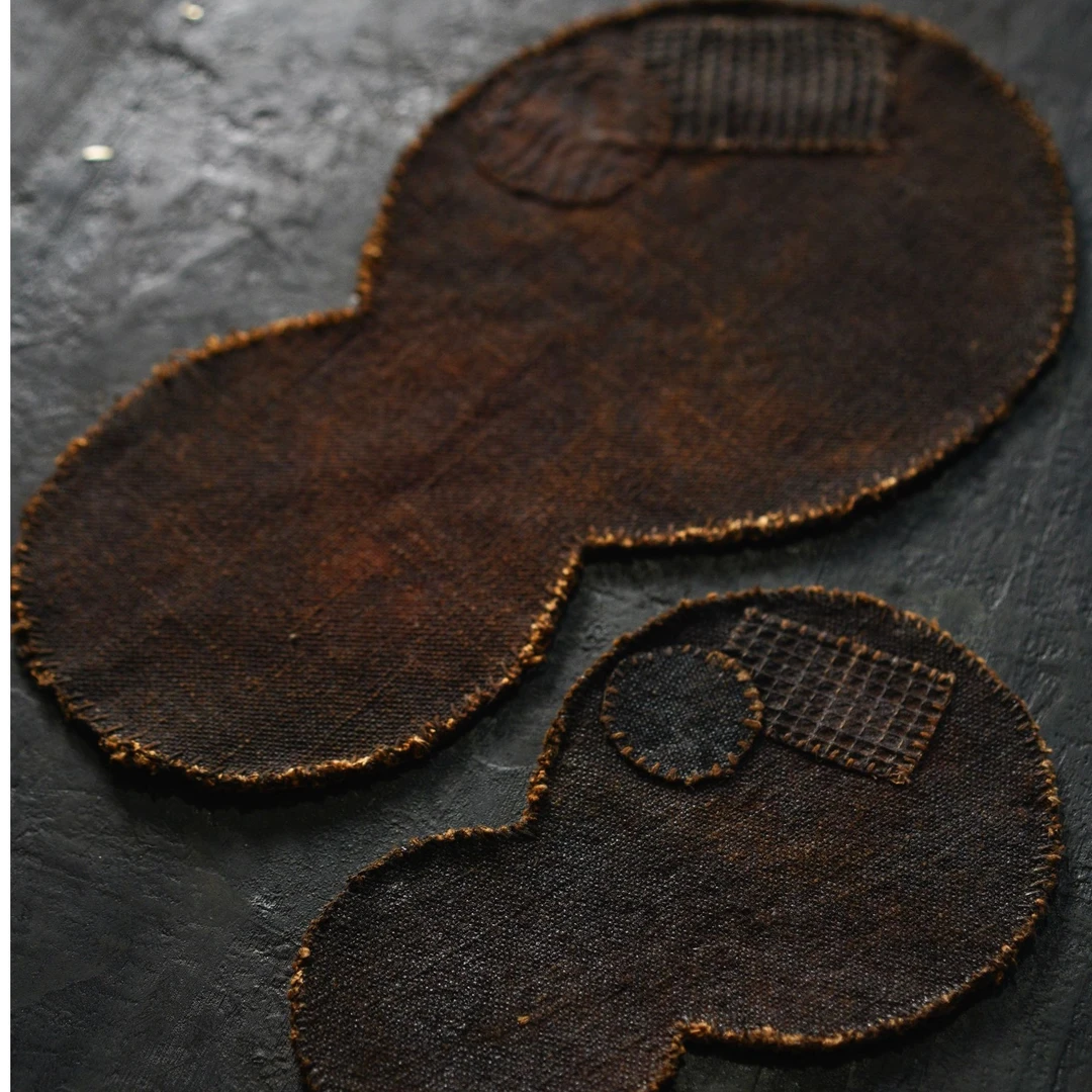 葫芦手工植物染茶席 植物染 葫芦形