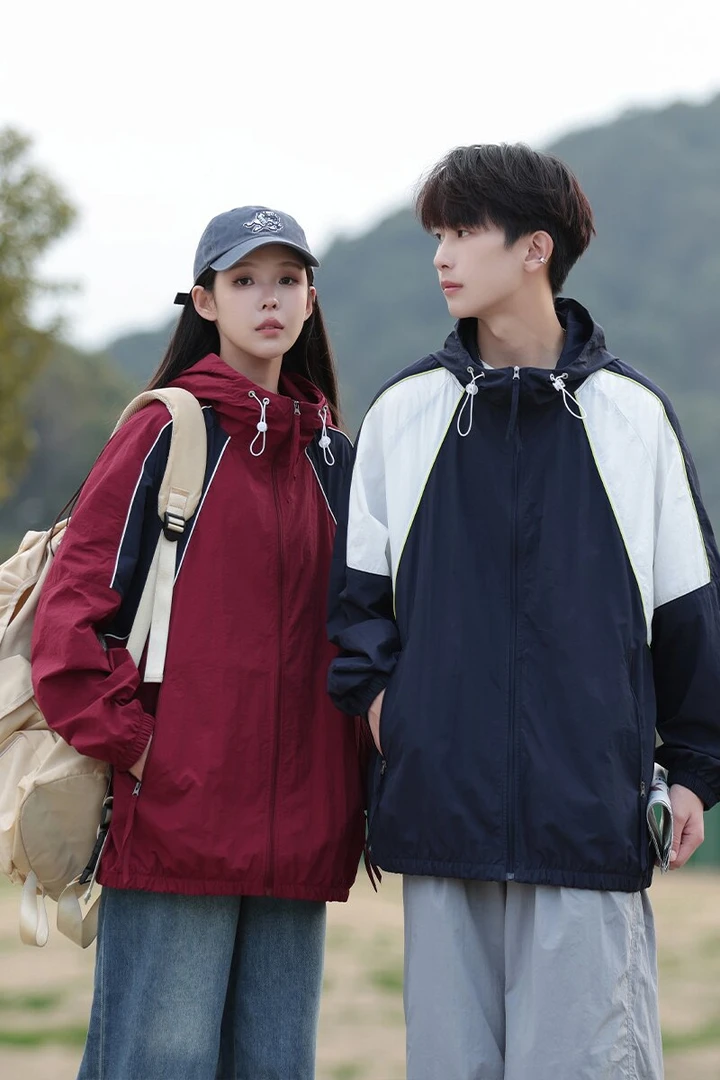 【晓东男装】2025夏季新款男士户外休闲时尚百搭个性连帽防晒衣F16