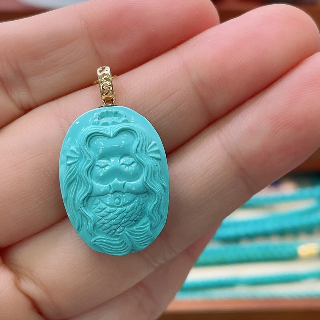 未镶嵌绿松石珠宝半成品