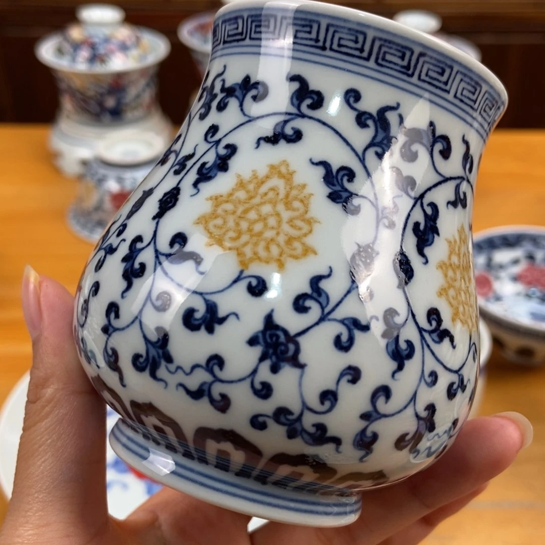 手绘现代茶具非古董