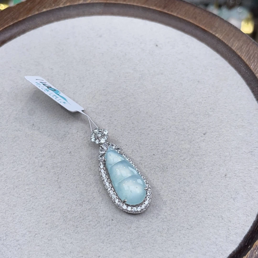 翡翠银S925镶嵌颈饰