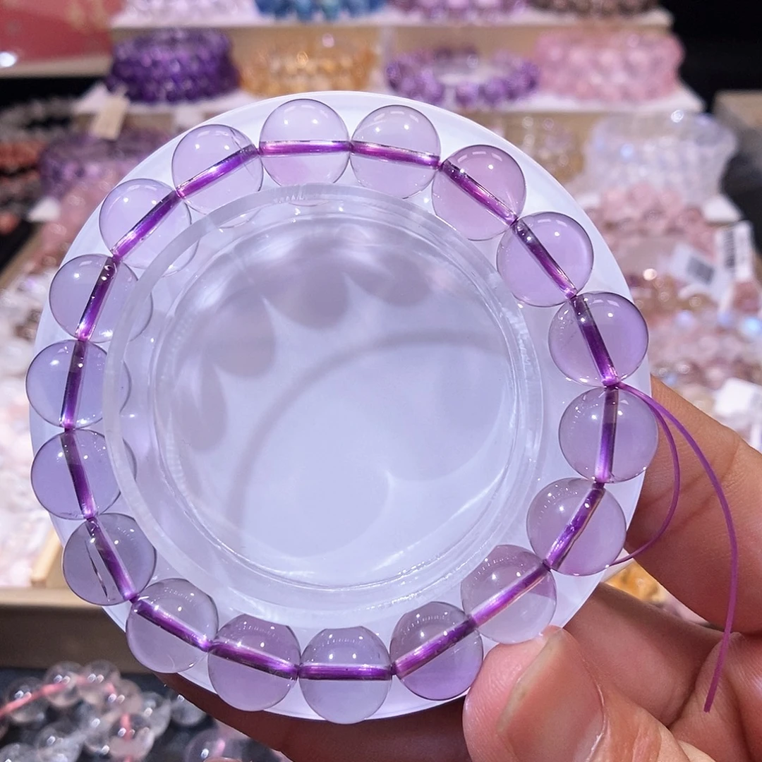 未镶嵌手链水晶玻利维亚紫水晶10mm