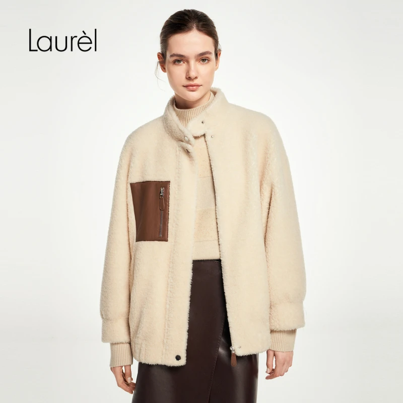 【丽公主专享】【绵羊毛】Laurel美丽诺皮毛一体外套女LWL354D06000