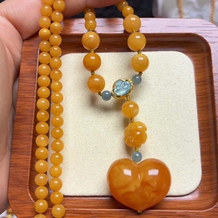 蜜蜡未镶嵌颈饰项链