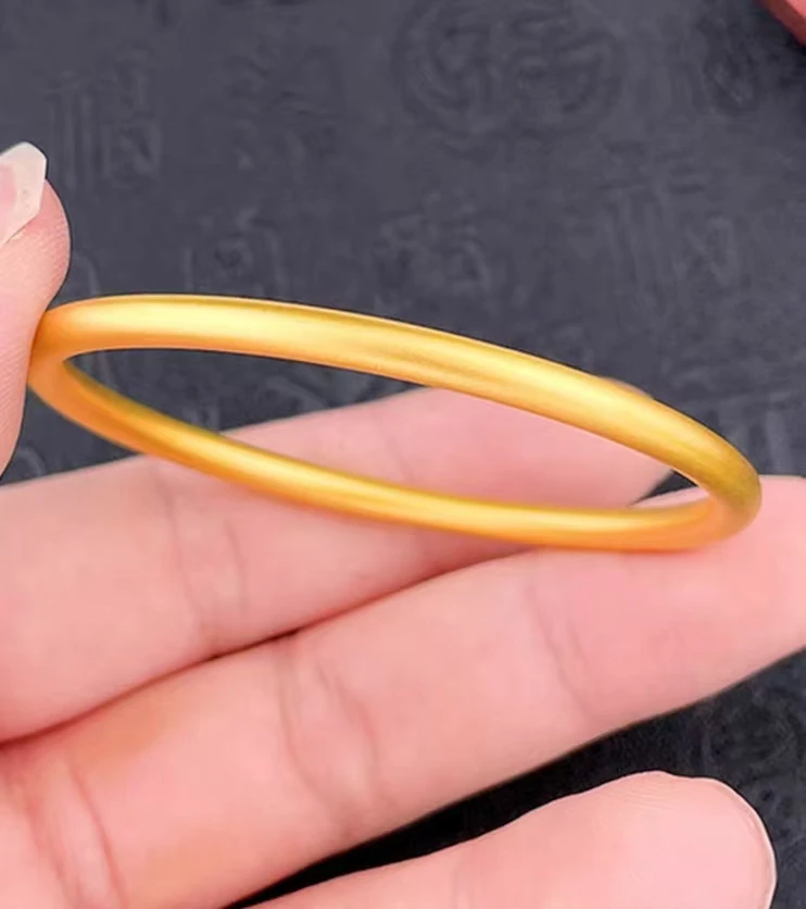 足银手镯 足银手镯 古法磨砂款（细）