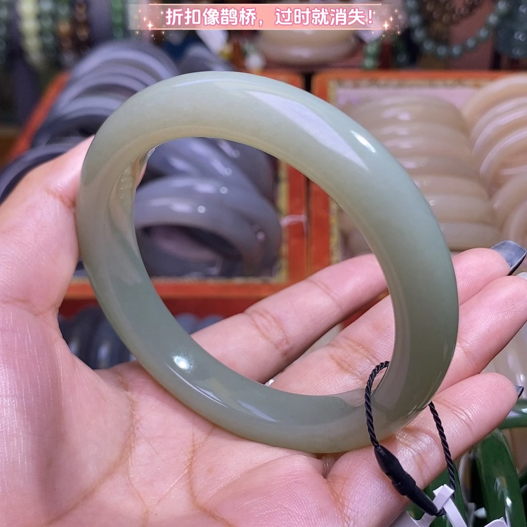 未镶嵌手镯和田玉且末蓝特细手镯62