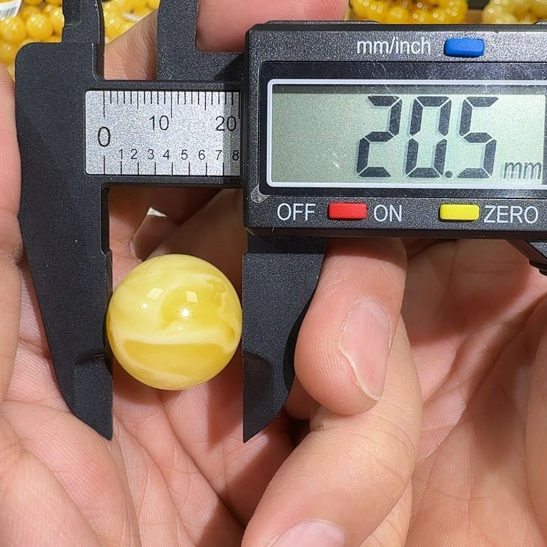 未镶嵌琥珀珠宝奇石20.5m焦皮以后单珠4.85
