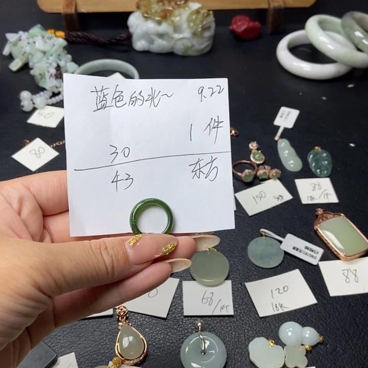 蓝***北未镶嵌戒指和田玉
