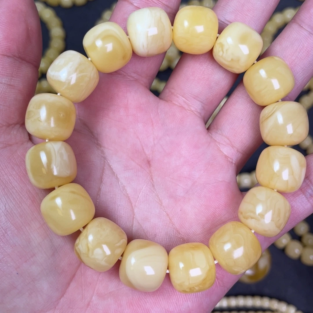 裸石蜜蜡未镶嵌蜜蜡手串15mm