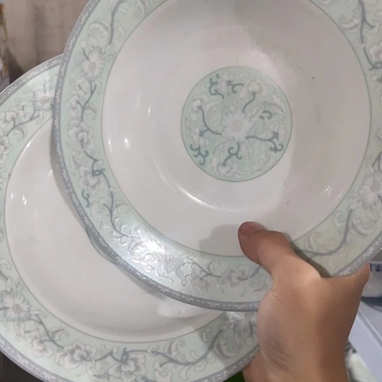 盘8寸深盘两个陶瓷陶瓷