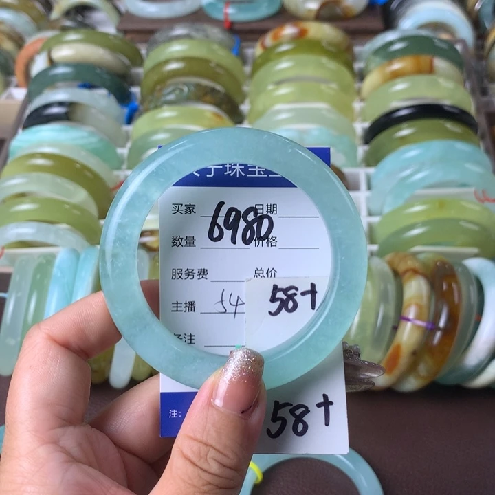 蛇纹石玉未镶嵌手镯6980