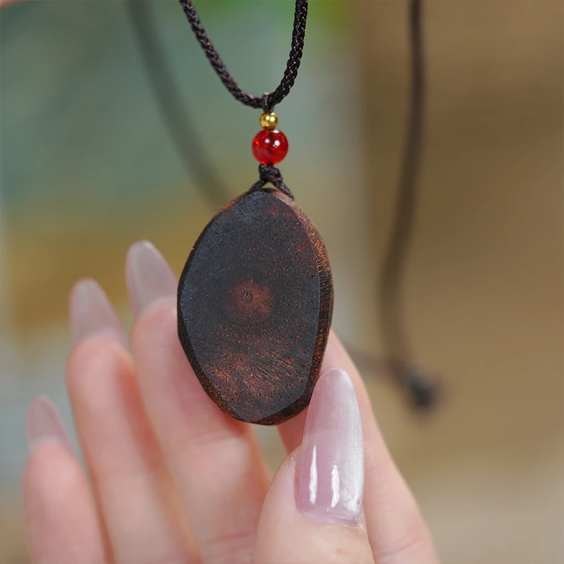 【降真原木随型牌】复古新中式木质香牌手工编织个性独特气质颈链