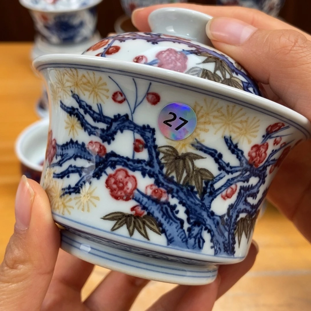 手绘现代茶具非古董