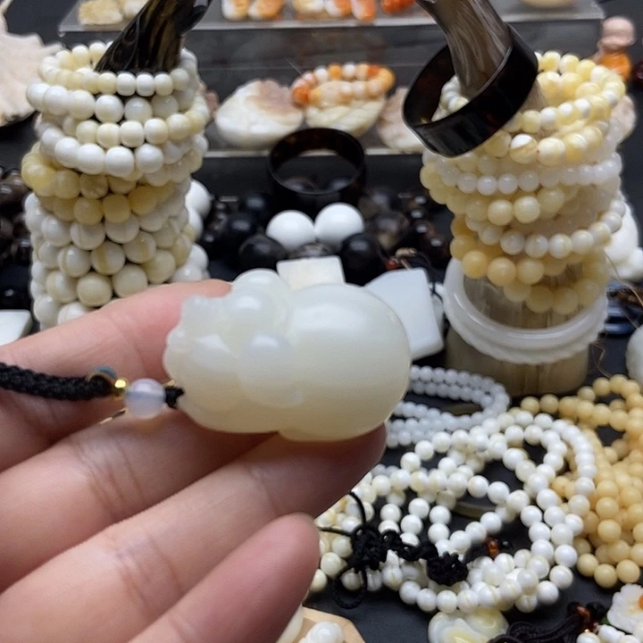 贝壳手串/手链贝雅轩工艺品玉化哑光猪