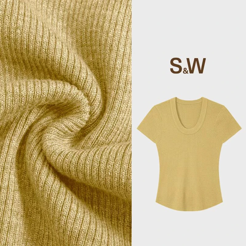 【淼淼专属】S&W速惟修身显瘦运动t恤夏季短款透气女士时尚百搭4347