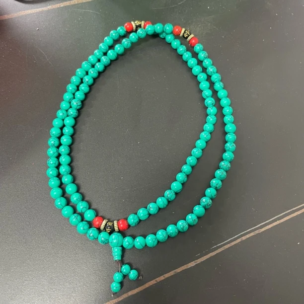 S S182 006 精品手串   绿松108  (无礼盒)