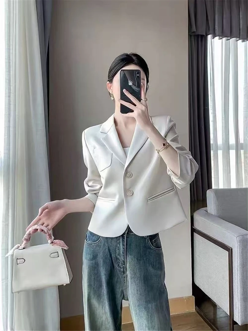 休闲西服外套女春秋2025新款韩版气质小个子上衣时尚短款小西装