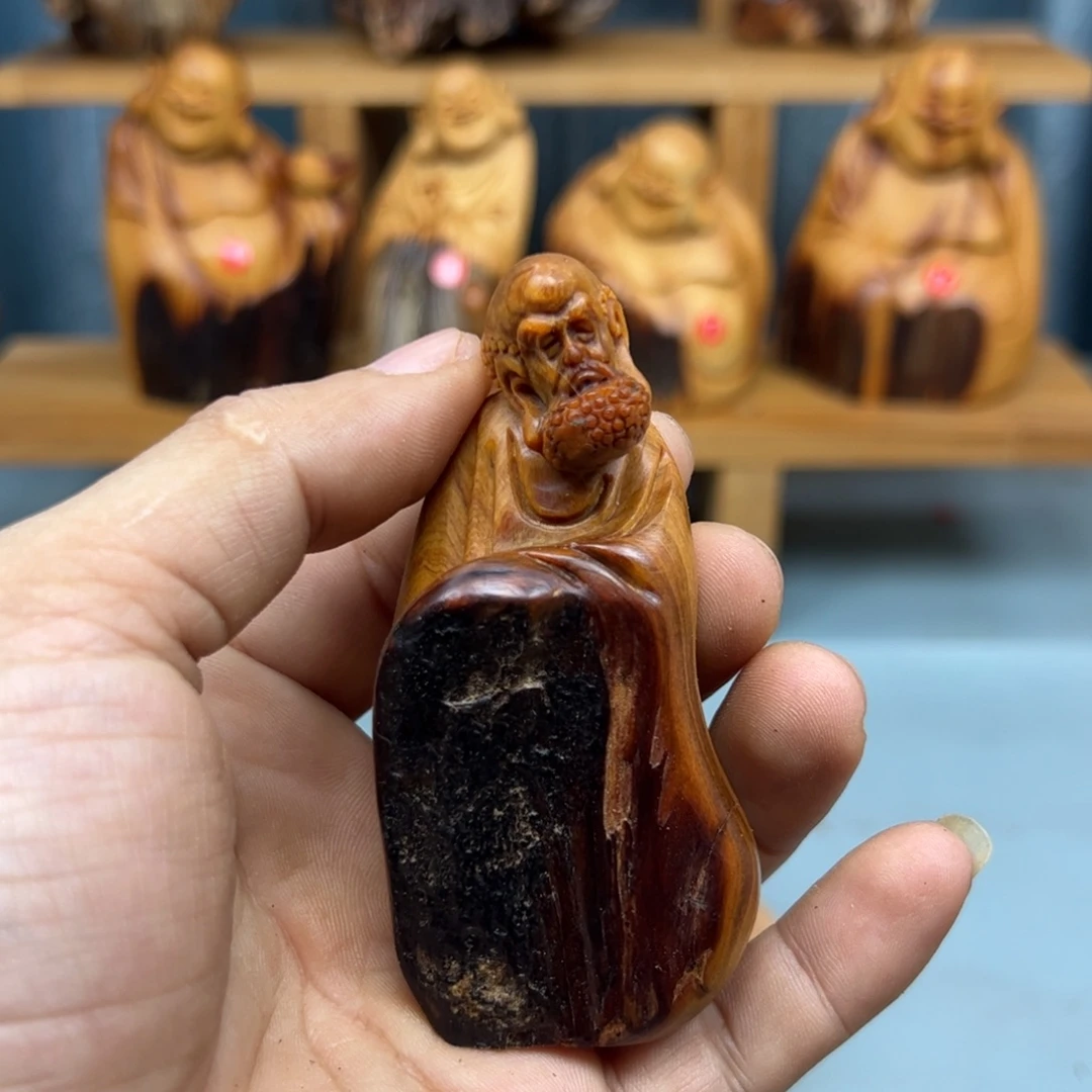 周***木崖柏木摆件手把件