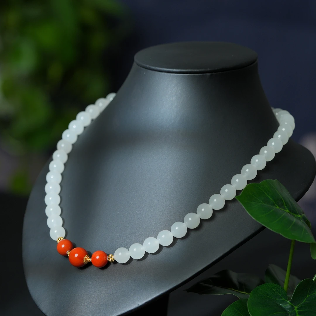 【甜宠年货节】和田玉冰羊脂妈妈链9mm项链