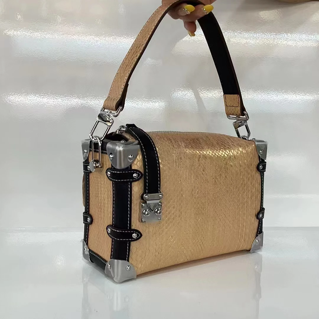 高端定制单肩包（3326蛇皮闪金）H22